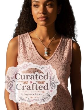 Hand Crafted • Cinnamoroll Pastel Bead Charm Necklace with Blue & Pink Stack